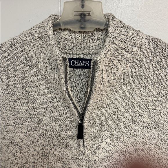 Chaps Men's Quarter-Zip Heavy Knit Sweater. XL - Picture 2 of 6